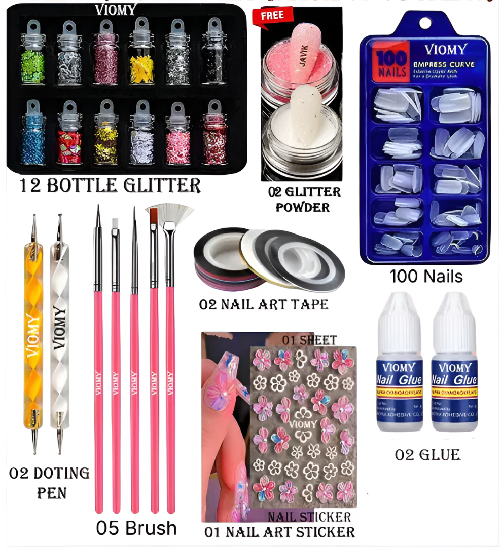 VIOMY Nail Art Super Combo Kit – DIY Nail Art Kit for Beginners (Multicolor)