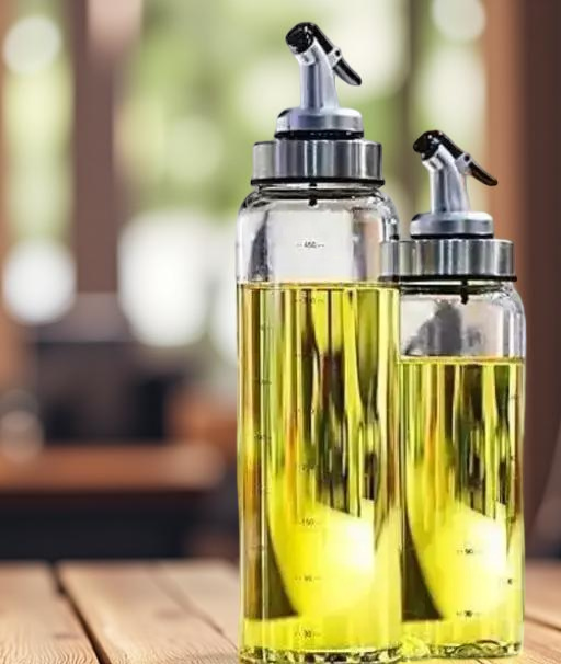 2-Piece Oil Dispenser Set β 1L & 500ml (Food-Grade Plastic)