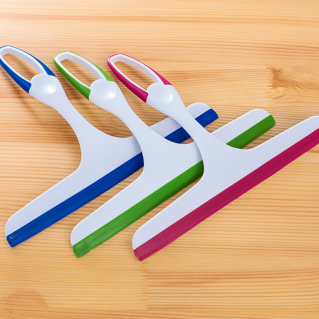 Pack of 3 Household Soft Glass Cleaning Wiper Wipe Window Scraper, Kitchen Slab, Bathroom Tile, Floor