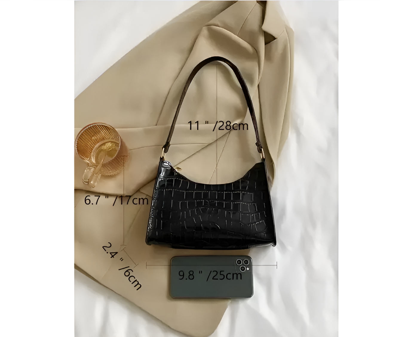 Stylish Textured Sling Bag for Women & Girls – Faux Leather