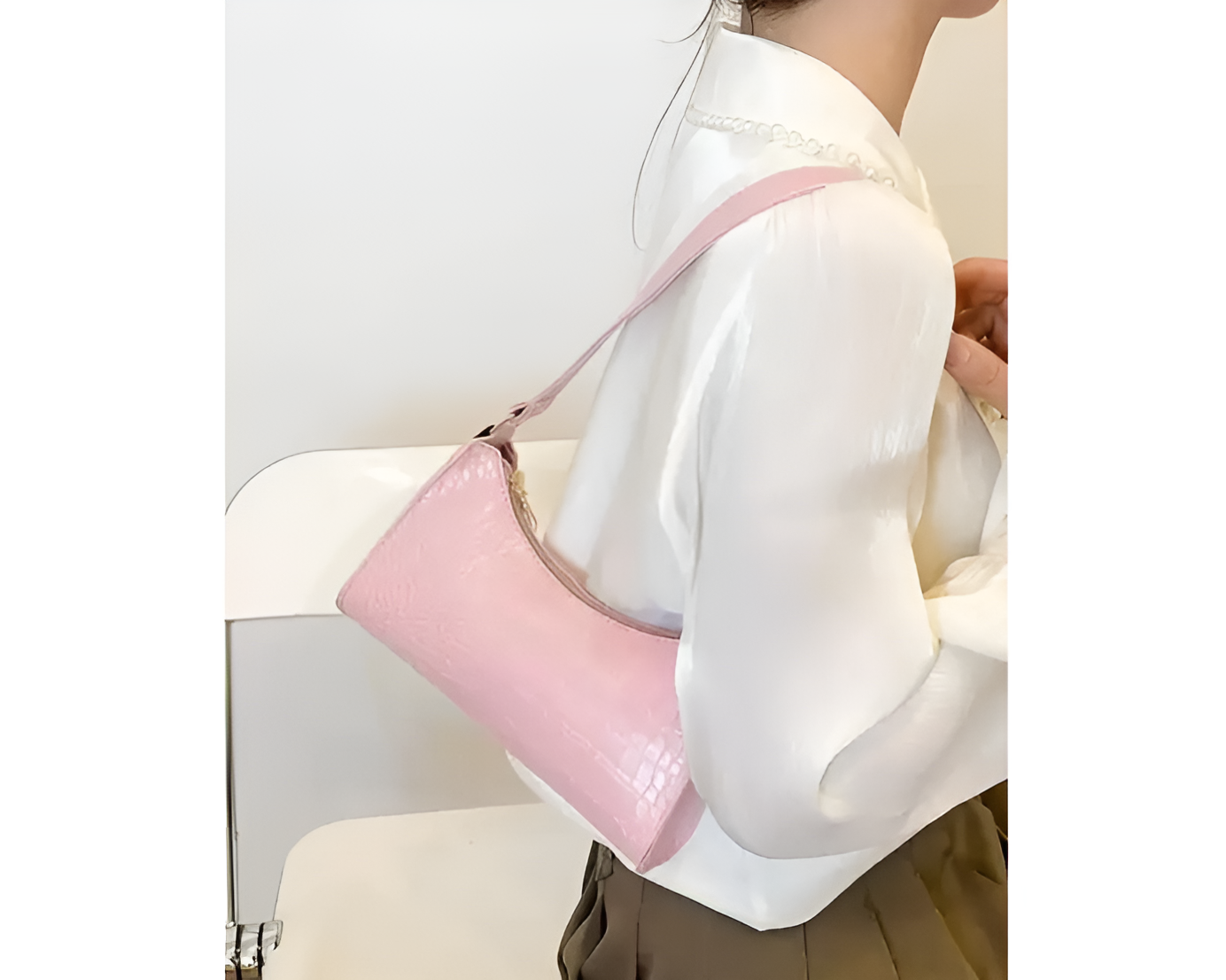 Stylish Textured Sling Bag for Women & Girls – Faux Leather