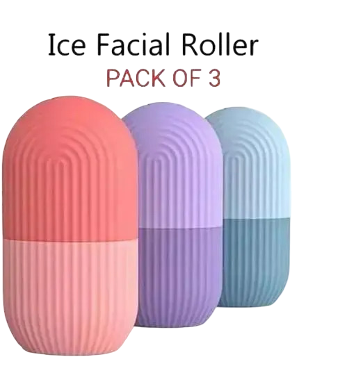 3-Pack Ice Rollers for Face – Puffiness Relief & Skin Glow (Multicolor)